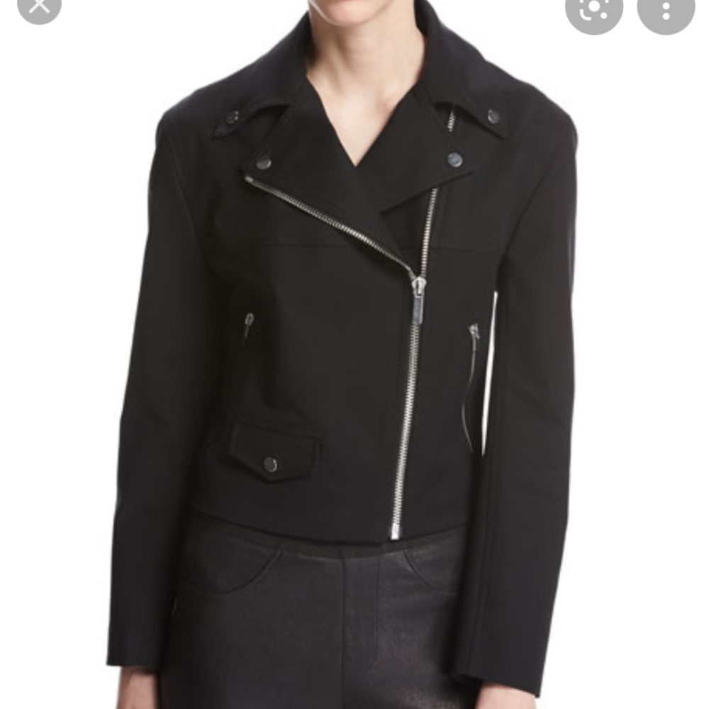 NWT Helmut Lang black biker moto jacket Large